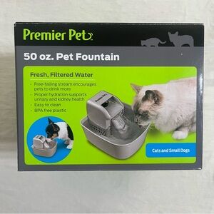 Premier Pet 50 oz. Filtered Fountain for Small Dogs and Cats